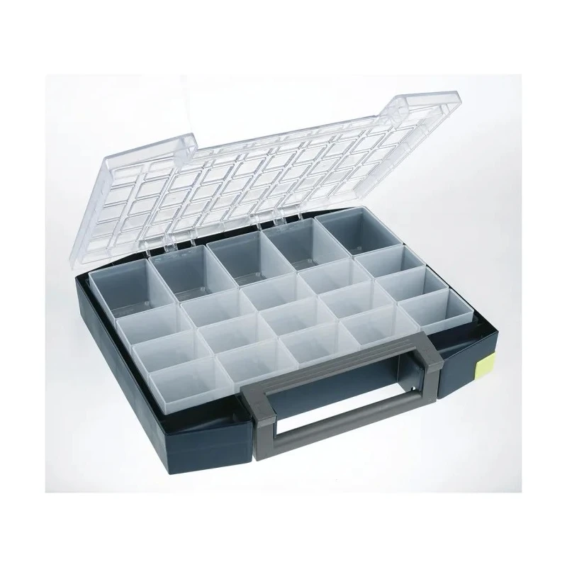 Raaco 20 Cell Blue Polycarbonate Polypropylene Compartment Box 78 mm x 421 mm x 361 mm 134934