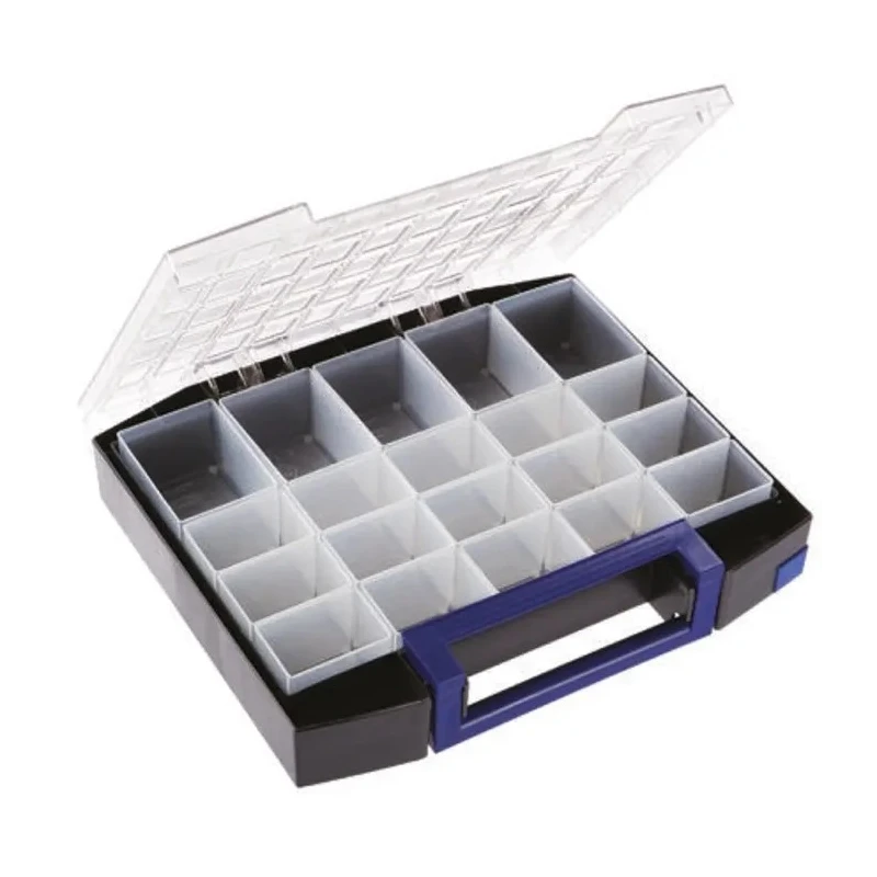 Raaco 20 Cell Blue Polycarbonate Polypropylene Compartment Box 78 mm x 421 mm x 361 mm 134934