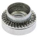 Hank Passivated Zinc Plated M4 Steel Rivet Bush, 9.5 mm Outside Diameter, 6.75 mm Fixing Hole Diameter, 3.2 mm Depth 505-280