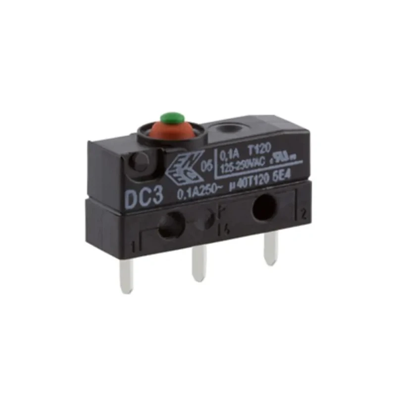 ZF Button Micro Switch, Solder Terminal, 100mA, 250V AC, SPDT, IP6K7 DC3C-H1AA