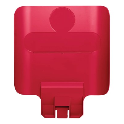 Rubbermaid Commercial Products Red Resin Waste Bin Lid for Slim Jim Recycling Station Starter Kit 2007905