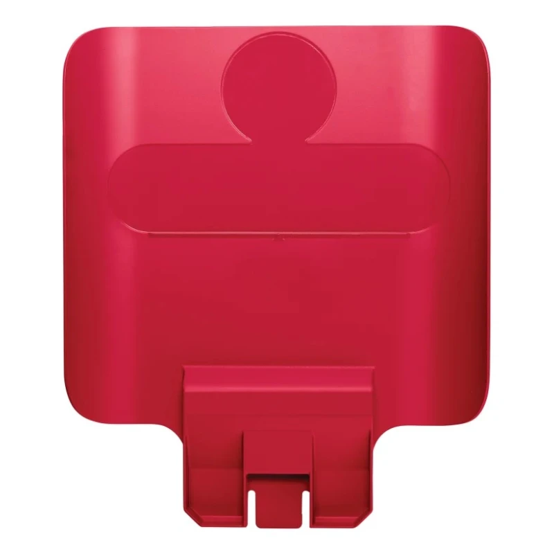 Rubbermaid Commercial Products Red Resin Waste Bin Lid for Slim Jim Recycling Station Starter Kit 2007905