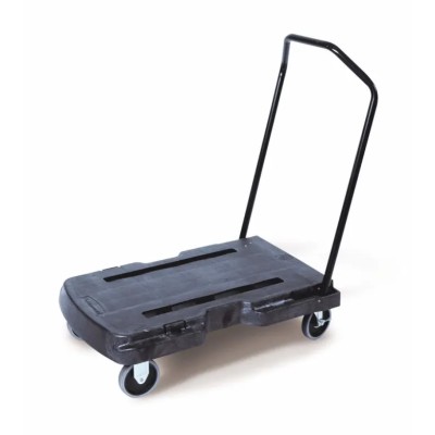 Rubbermaid Commercial Products Flatbed Polyethylene Platform Trolley, 181.4kg Load FG440100BLA
