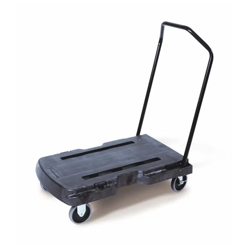 Rubbermaid Commercial Products Flatbed Polyethylene Platform Trolley, 181.4kg Load FG440100BLA