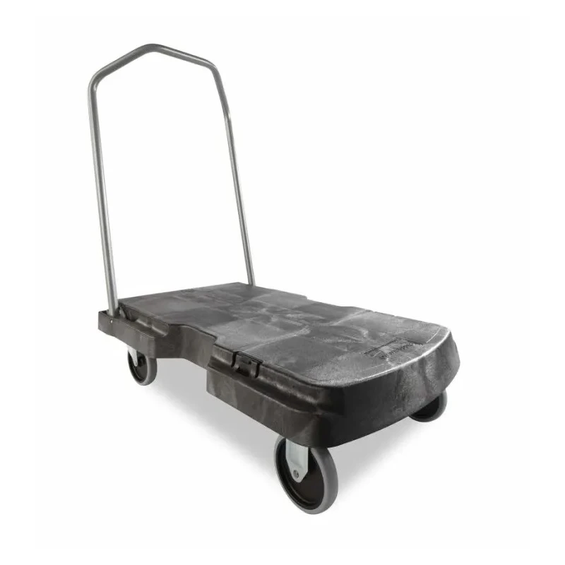 Rubbermaid Commercial Products Flatbed Polyethylene Platform Trolley, 181.4kg Load FG440100BLA