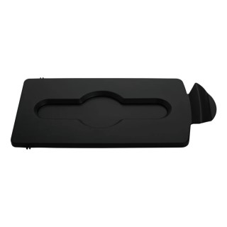 Rubbermaid Commercial Products Black Resin Waste Bin Lid for Slim Jim Recycling Station Starter Kit 2007892