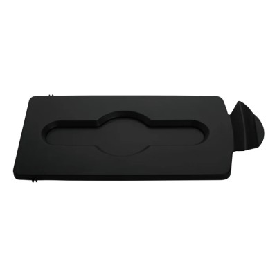 Rubbermaid Commercial Products Black Resin Waste Bin Lid for Slim Jim Recycling Station Starter Kit 2007892