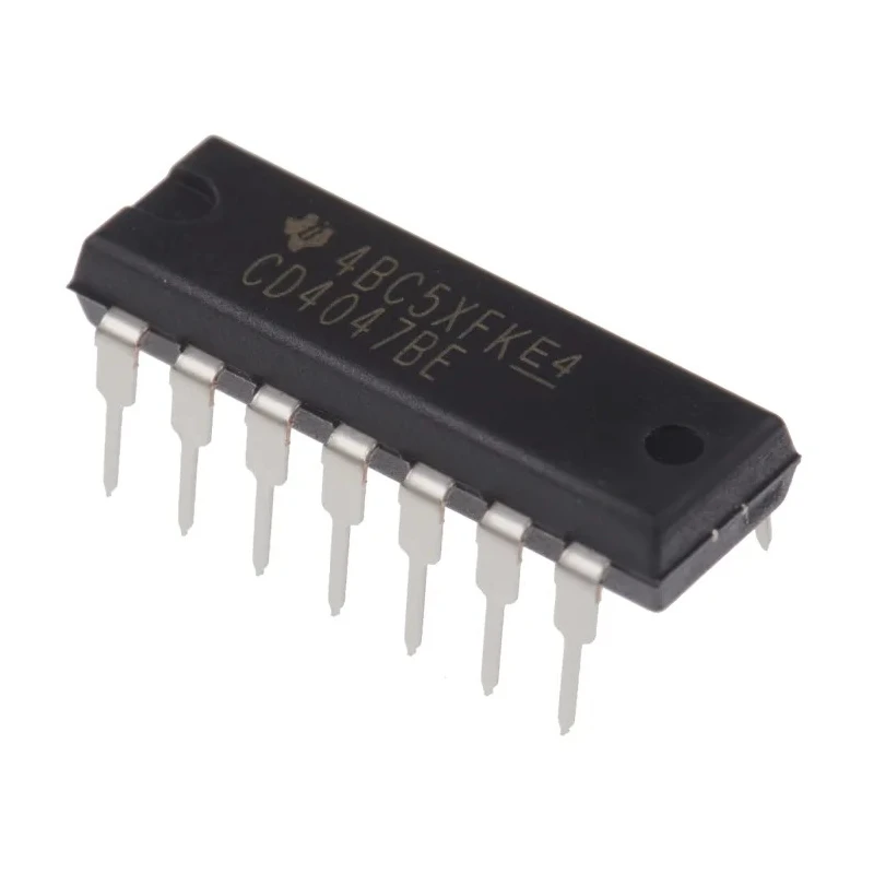 Texas Instruments Monostable Multivibrator Logic IC CMOS 4000 Series 1 Element 14-Pin PDIP CD4047BE