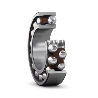 SKF Self-Aligning Ball Bearing 40 mm ID 80 mm OD Double Row Non-Metallic Cage 1208 EKTN9