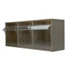 RS PRO Tilt Drawer Unit 3, Polypropylene Case, 242 mm x 600 mm x 210 mm, Beige, Transparent Drawers 519-324
