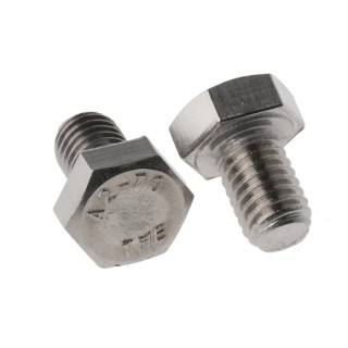 RS PRO Plain Stainless Steel Hex Bolt M8 x 12 mm DIN 933 304 A2 Stainless Steel 520-188