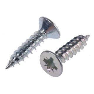 RS PRO Pozidriv Countersunk Steel Wood Screw Bright Zinc 8 Thread 0.75in 521-181