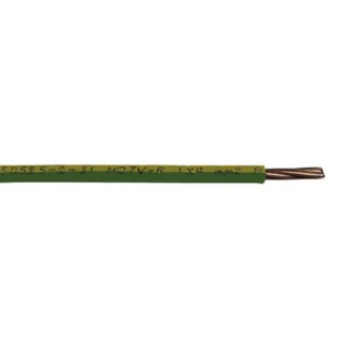 RS PRO 6491X Series Green, Yellow 6 mm² Hook Up Wire 100 m, Tinned Copper Conductor, 450/750V Italy 536-023