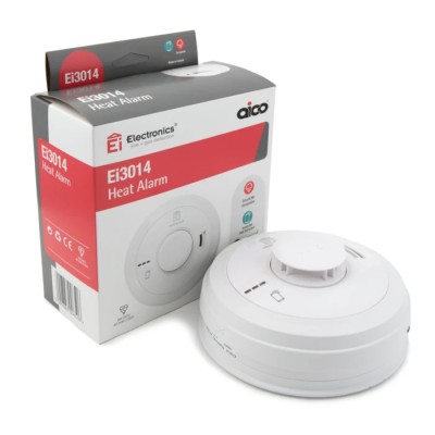 Aico Plastic Heat Detector Heat Detector, 85 dB, 230V Ei3014