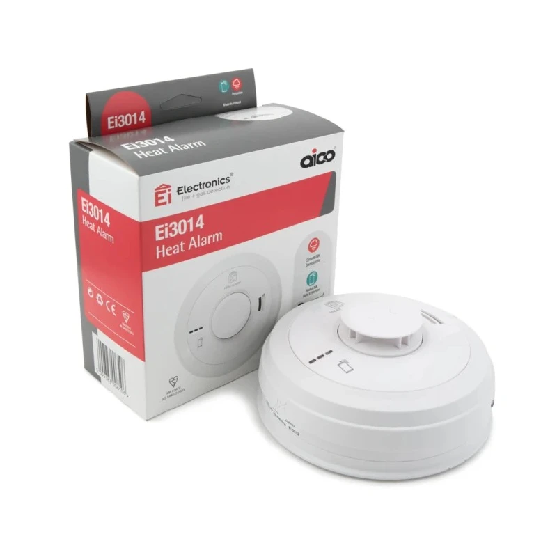 Aico Plastic Heat Detector Heat Detector, 85 dB, 230V Ei3014
