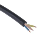 RS PRO H05RR-F 3 Core Rubber Insulated Power Cable Black 2.5mm² 50 m 300/500 V 60°C Flexible Copper Conductor Italy 226438