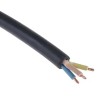 RS PRO H05RR-F 3 Core Rubber Insulated Power Cable Black 2.5mm² 50 m 300/500 V 60°C Flexible Copper Conductor Italy 226438