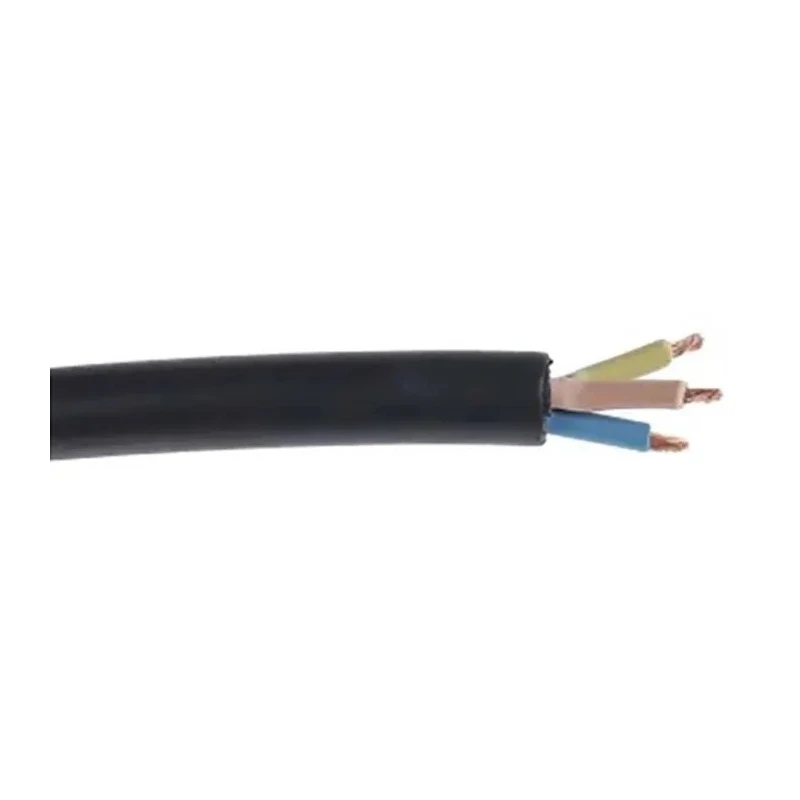 RS PRO H05RR-F 3 Core Rubber Insulated Power Cable Black 2.5mm² 50 m 300/500 V 60°C Flexible Copper Conductor Italy 226438