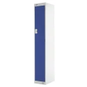 RS PRO 1 Door Steel Blue Industrial Locker 1800 mm Height x 300 mm Width x 450 mm Depth 521-374