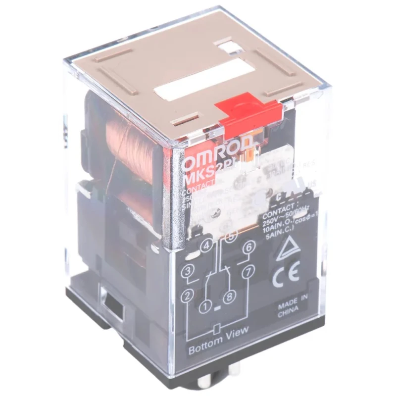 Omron Power Relay 110V AC Coil 10A Switching Current DPDT Plug-In MKS2PI 110VAC
