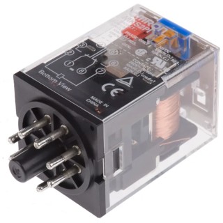 Omron Power Relay 12V DC Coil Voltage 10A Switching Current Double Pole Double Throw DPDT MKS2PI 12VDC