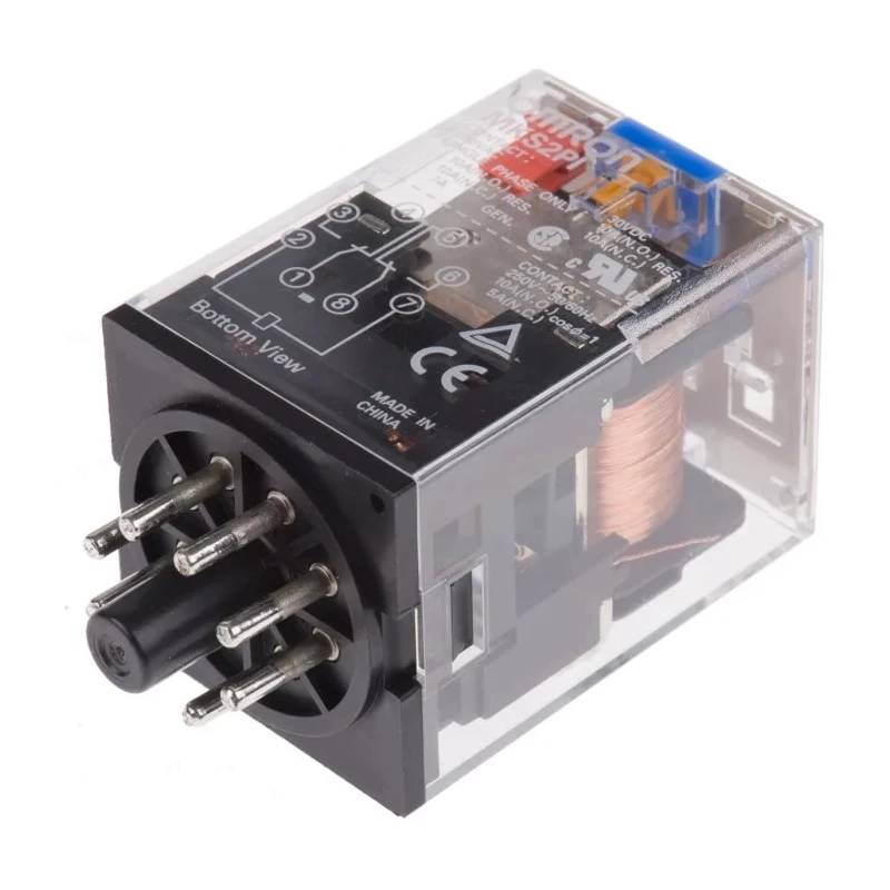 Omron Power Relay 12V DC Coil Voltage 10A Switching Current Double Pole Double Throw DPDT MKS2PI 12VDC