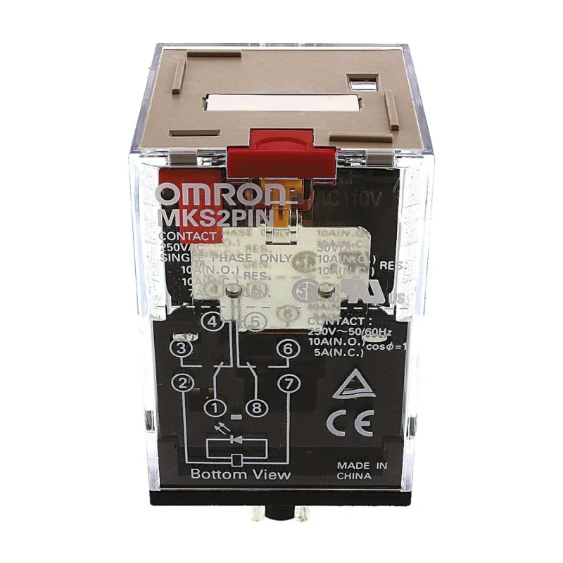 Omron Power Relay, 110V AC Coil, 10A Switching Current, DPDT MKS2PIN 110VAC