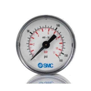 SMC 43 mm Female Male One-Touch Threaded Pressure Gauge 1-10 Bar 4K8-10