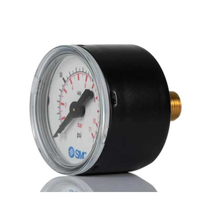 SMC 43 mm Female Male One-Touch Threaded Pressure Gauge 1-10 Bar 4K8-10