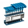 RS PRO 10 Piece T-Handle Metric Hex Key Set, Hex Sizes 2.5 to 10 mm, Chrome Vanadium Steel, Ball End, Black Finish 537-811