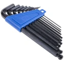 RS PRO 10 Piece L Imperial Hex Key Set, Hex Size 1/16 to 3/8 in, Chrome Vanadium Steel, Black Finish 537-782