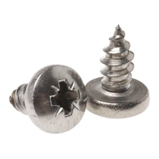 RS PRO Plain Stainless Steel Pan Head Self-Tapping Screw 9.5 mm Thread Size 10 Grade A2 521-642