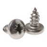RS PRO Plain Stainless Steel Pan Head Self-Tapping Screw 9.5 mm Thread Size 10 Grade A2 521-642