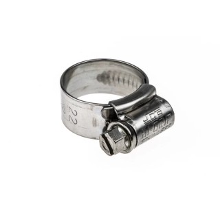 HI-GRIP Stainless Steel Slotted Hex Worm Drive Hose Clip 14-22 mm ID Zinc Plated HGS22BP