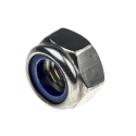RS PRO Plain Stainless Steel Locknut Nylon Insert M12, Width 19mm, Height 12mm, DIN 985 521-973