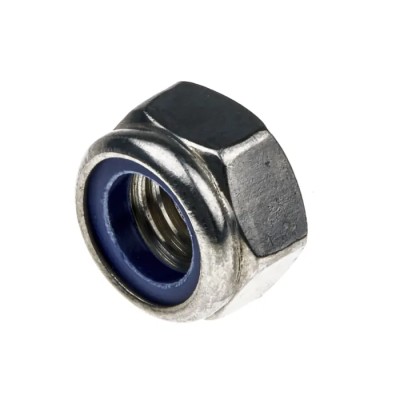 RS PRO Plain Stainless Steel Locknut Nylon Insert M12, Width 19mm, Height 12mm, DIN 985 521-973