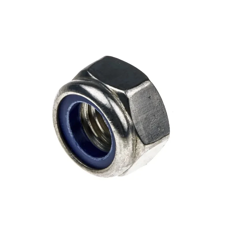 RS PRO Plain Stainless Steel Locknut Nylon Insert M12, Width 19mm, Height 12mm, DIN 985 521-973