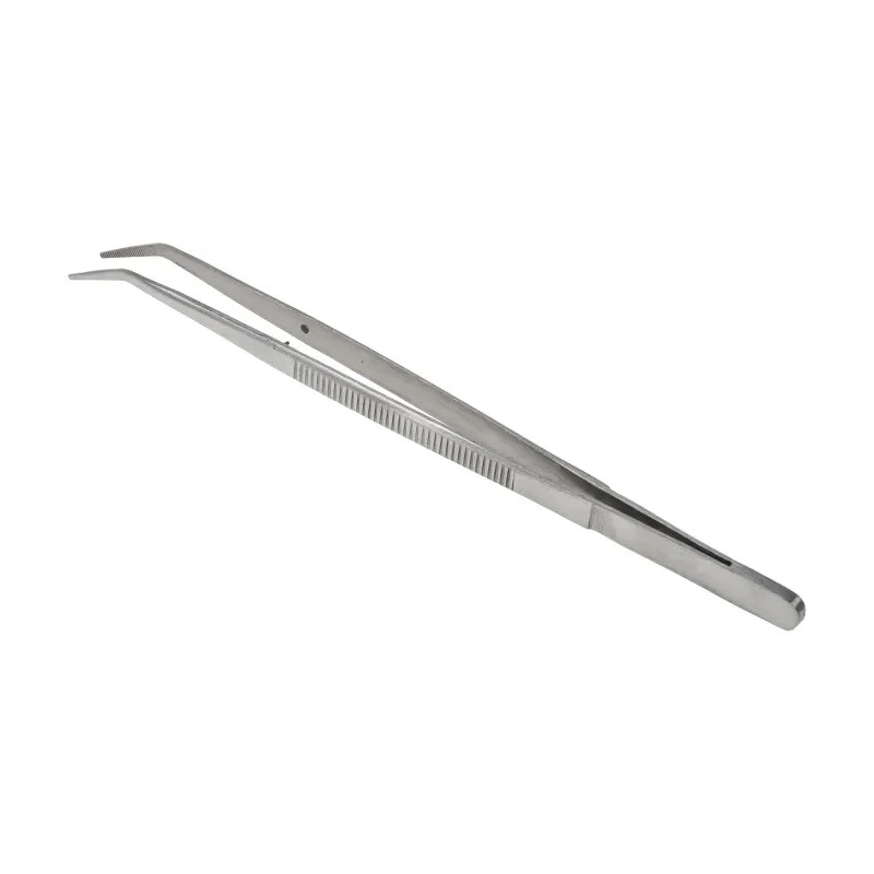 RS PRO Precision Stainless Steel Serrated Tweezer 150mm 545-187