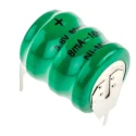 RS PRO 3.6 V Nickel Metal Hydride Button Rechargeable Battery 80mAh 15.5mm Diameter PCB Pin Terminals 525-843