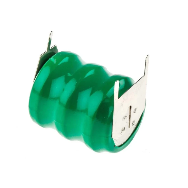 RS PRO 3.6 V Nickel Metal Hydride Button Rechargeable Battery 80mAh 15.5mm Diameter PCB Pin Terminals 525-843