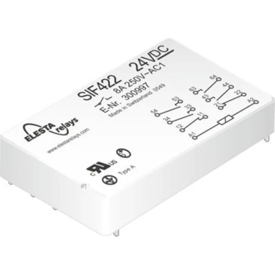Elesta PCB Force Guided Relay 24V DC Coil Voltage SIF 422 24VDC