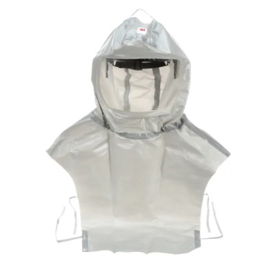 3M White, Grey Polypropylene Head Cover Reusable with Visor Size S 7100079874