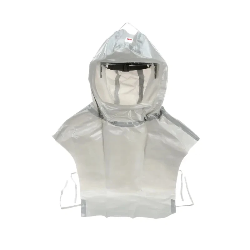 3M White, Grey Polypropylene Head Cover Reusable with Visor Size S 7100079874