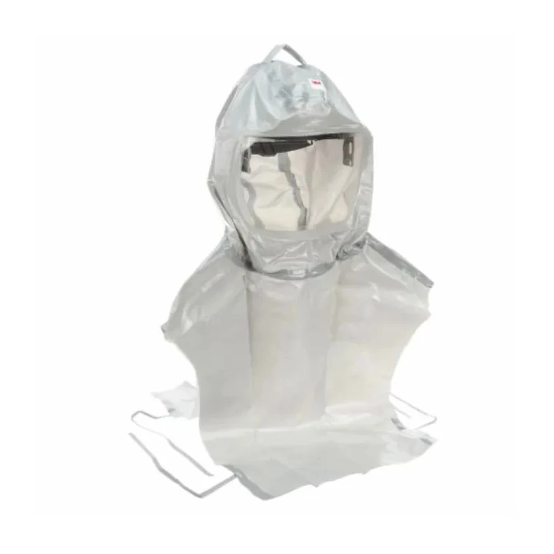 3M White, Grey Polypropylene Head Cover Reusable with Visor Size S 7100079874