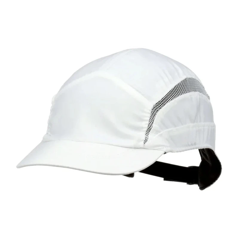 3M Bump Cap White Grey Short Peak ABS Inner and Outer Material Adjustable Strap 52 to 65 cm Head Size 7100217861