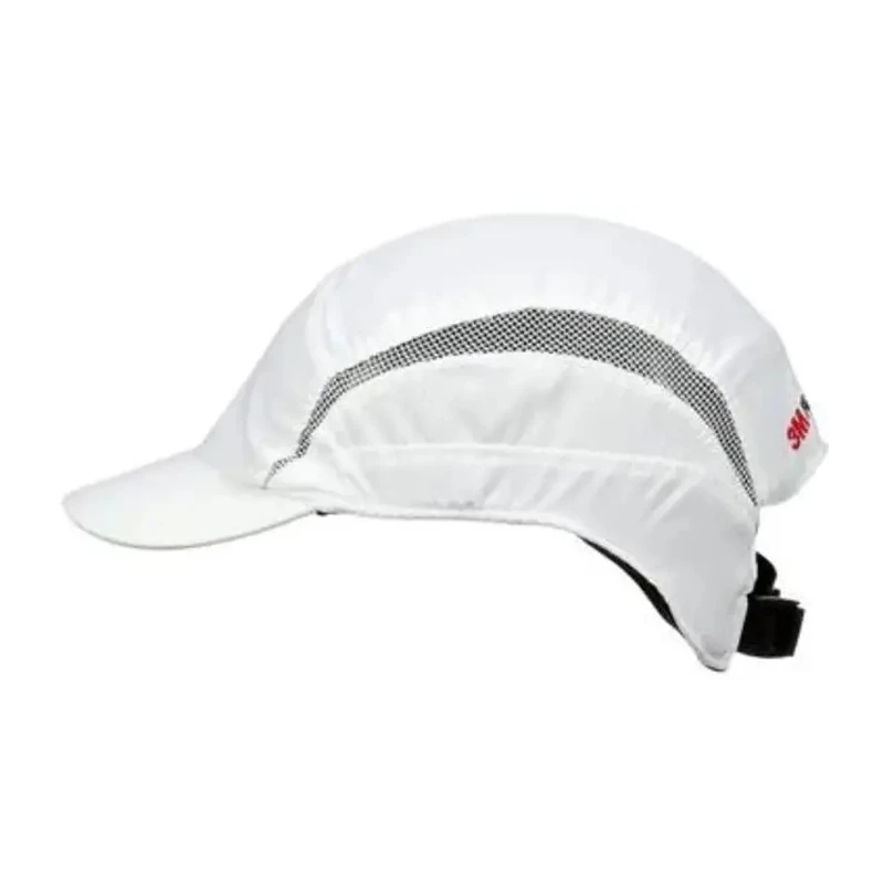 3M Bump Cap White Grey Short Peak ABS Inner and Outer Material Adjustable Strap 52 to 65 cm Head Size 7100217861