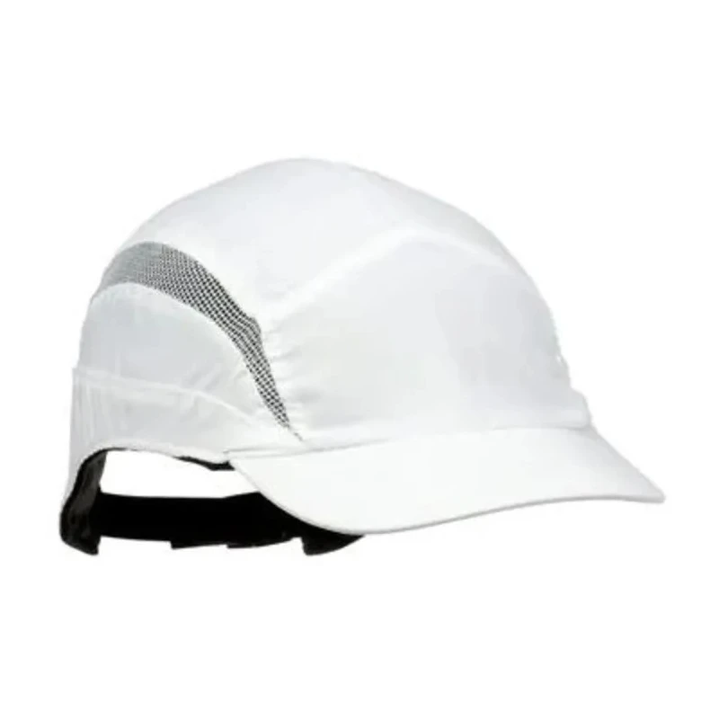 3M Bump Cap White Grey Short Peak ABS Inner and Outer Material Adjustable Strap 52 to 65 cm Head Size 7100217861
