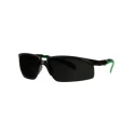 3M 2000 Safety Glasses with Anti-Fog and Anti-Scratch Polycarbonate Lens, Grey Lens, Black and Green Plastic Half 7100220423