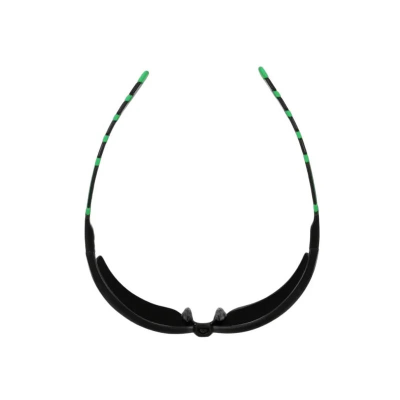 3M 2000 Safety Glasses with Anti-Fog and Anti-Scratch Polycarbonate Lens, Grey Lens, Black and Green Plastic Half 7100220423