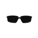 3M 2000 Safety Glasses with Anti-Fog and Anti-Scratch Polycarbonate Lens, Grey Lens, Black and Green Plastic Half 7100220423